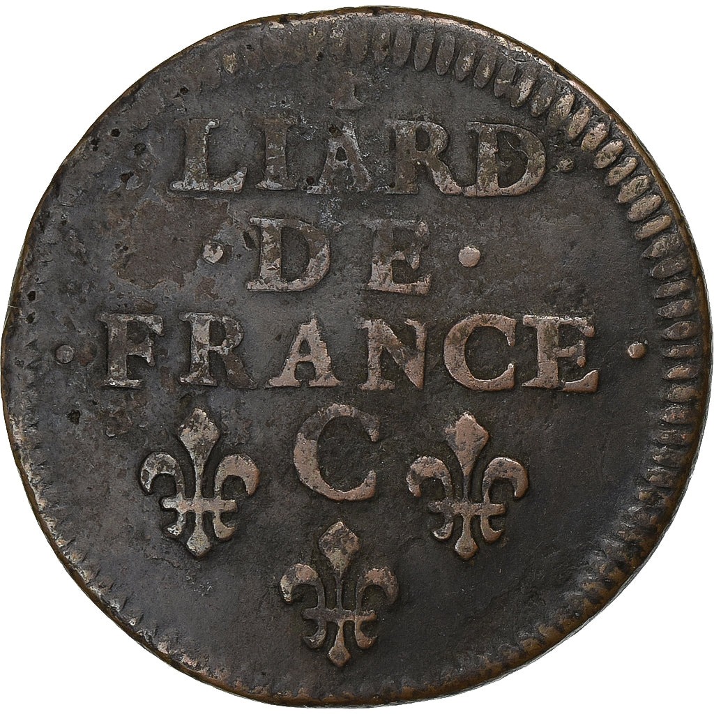 Frankrijk, Louis XIV, Liard, Liard de France au buste juvénile, deuxième type