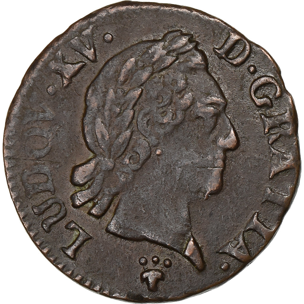 Frankreich, Louis XV, Liard, Liard à la vieille tête, 1770, Reims, Kupfer, SS