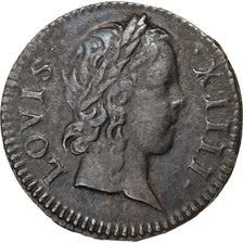 France, Louis XIV, Denier Tournois, Denier tournois de Navarre, 1648, Paris