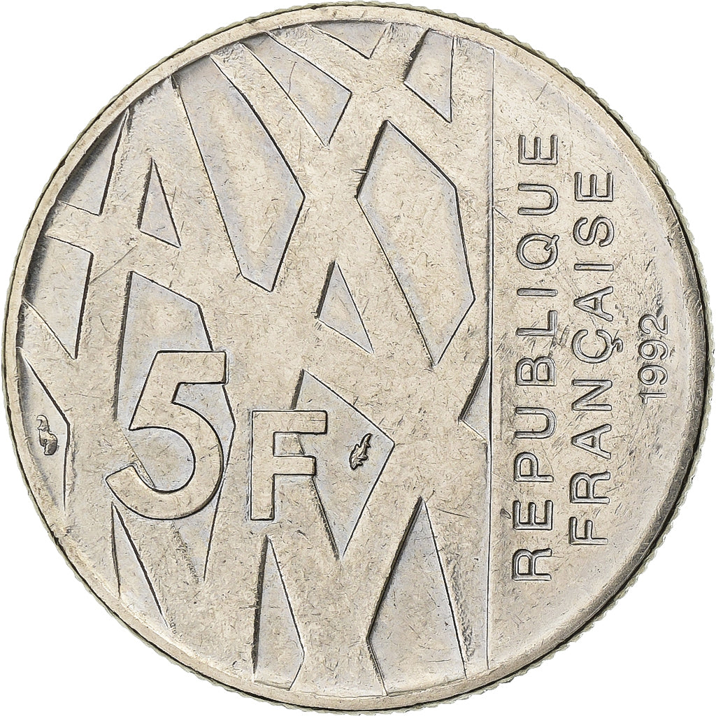 Francia, 5 Francs, Mendès France, 1992, Paris, Níquel, EBC, Gadoury:773