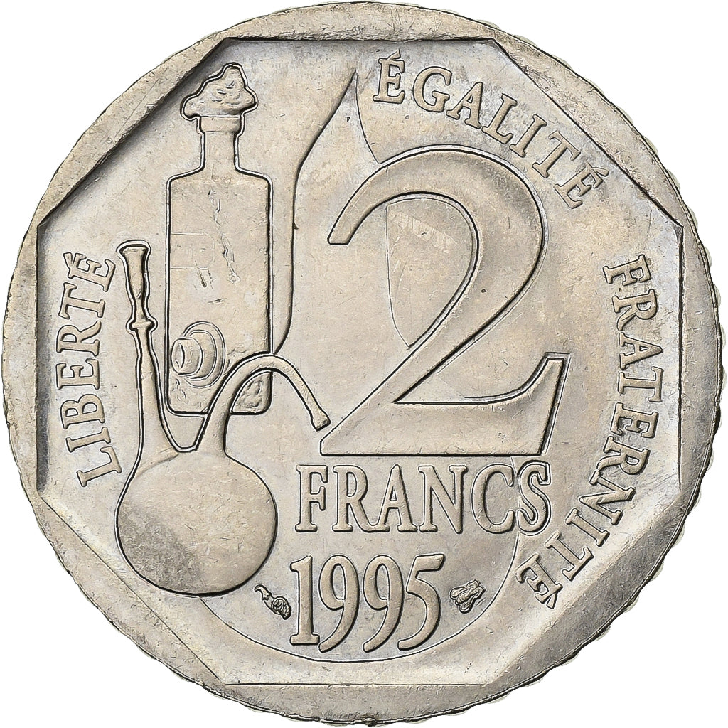 Francia, 2 Francs, Pasteur, 1995, Paris, Nichel, SPL-, Gadoury:549, KM:1119