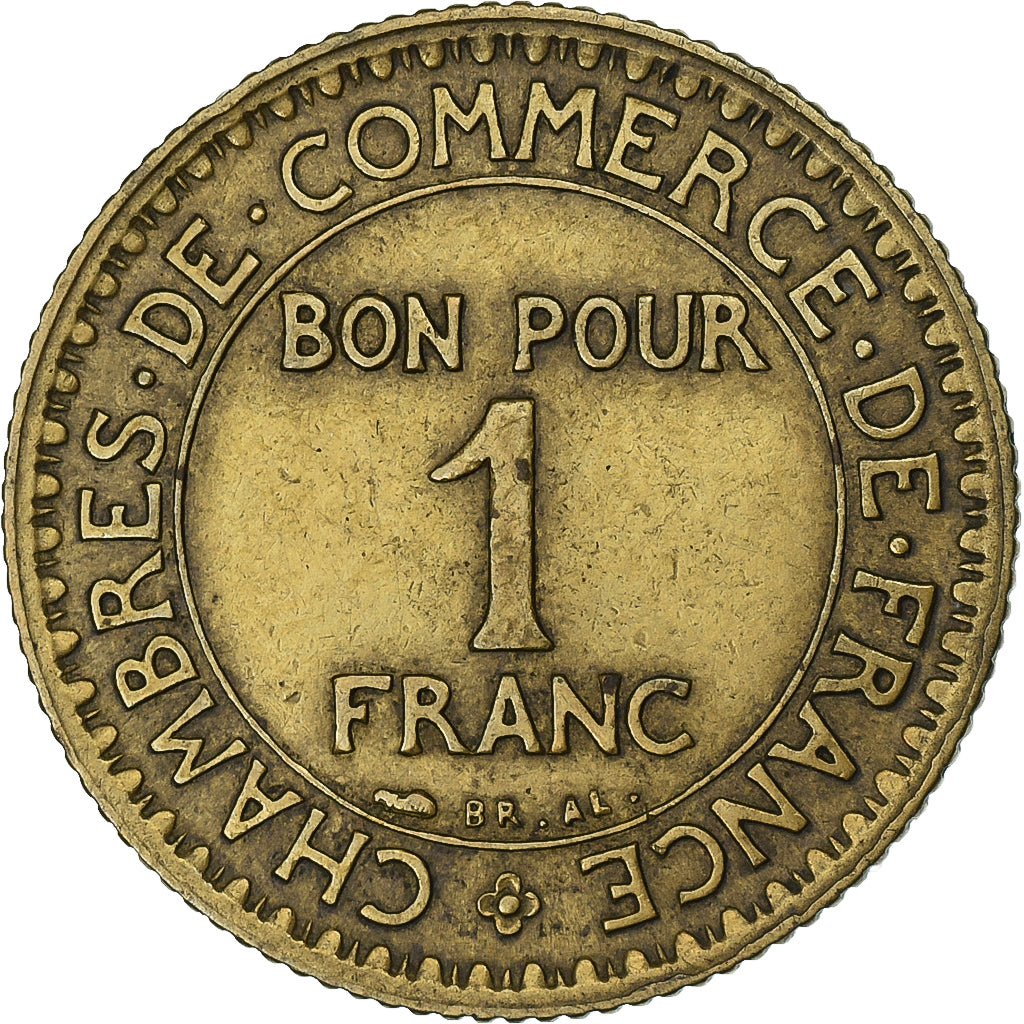Francia, Franc, Chambre de commerce, 1922, Paris, Alluminio-bronzo, BB