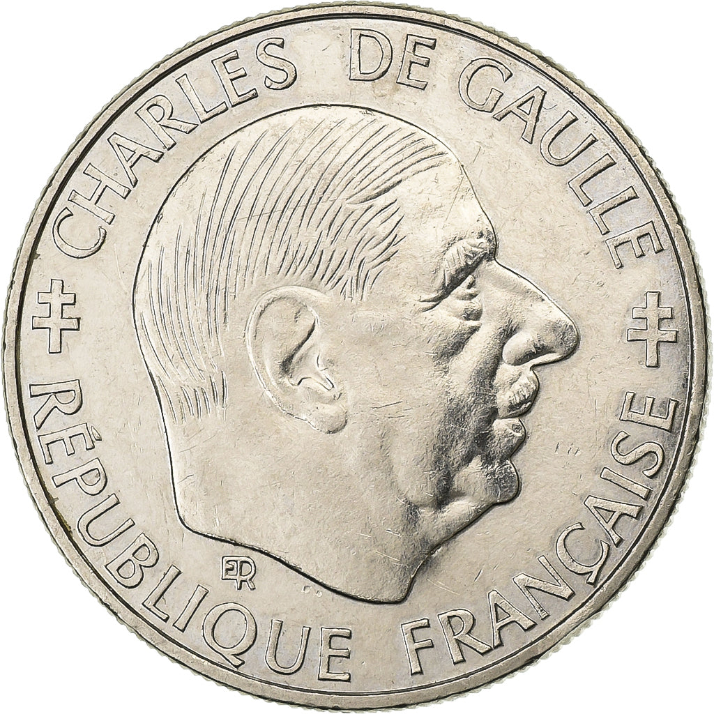 Frankrijk, Franc, Charles de Gaulle, 1988, Paris, Nickel, PR, Gadoury:475