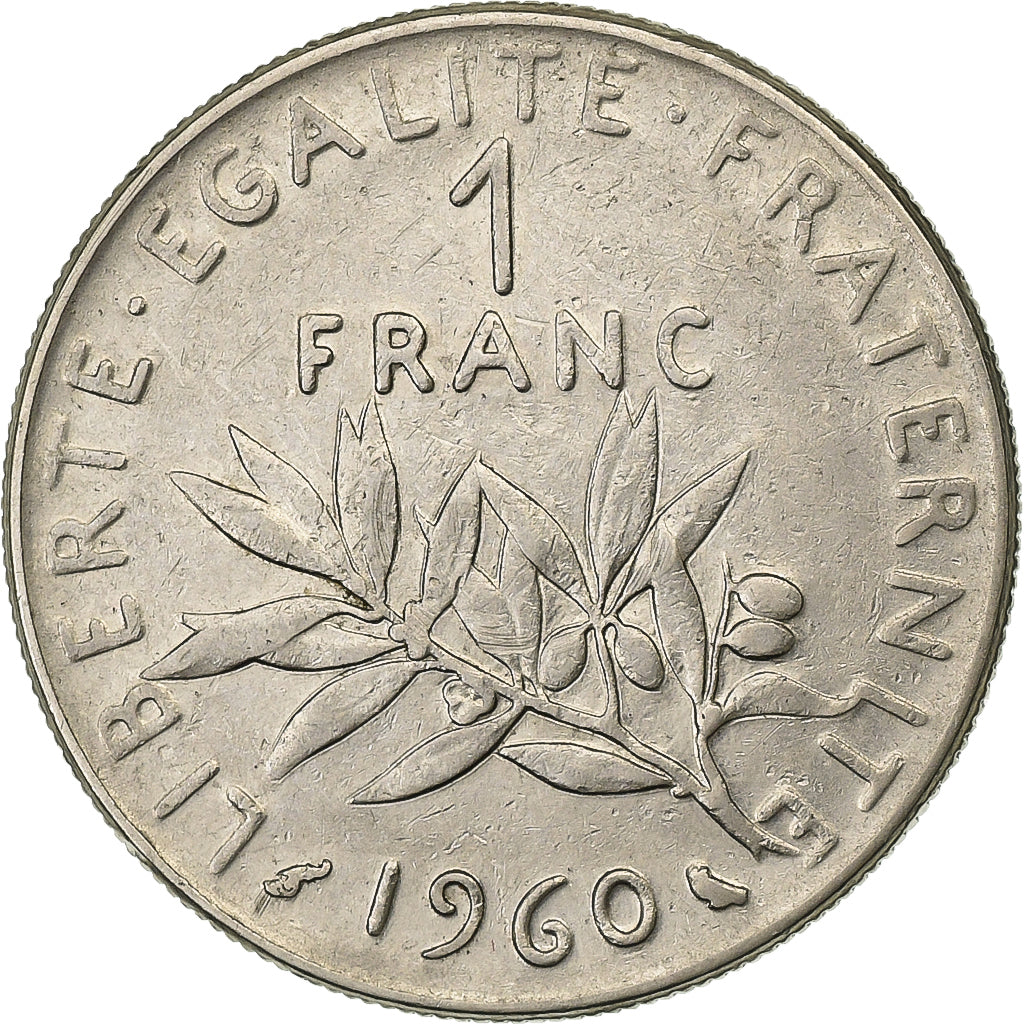 Frankrijk, Franc, Semeuse, 1960, Paris, Nickel, ZF+, KM:925.1