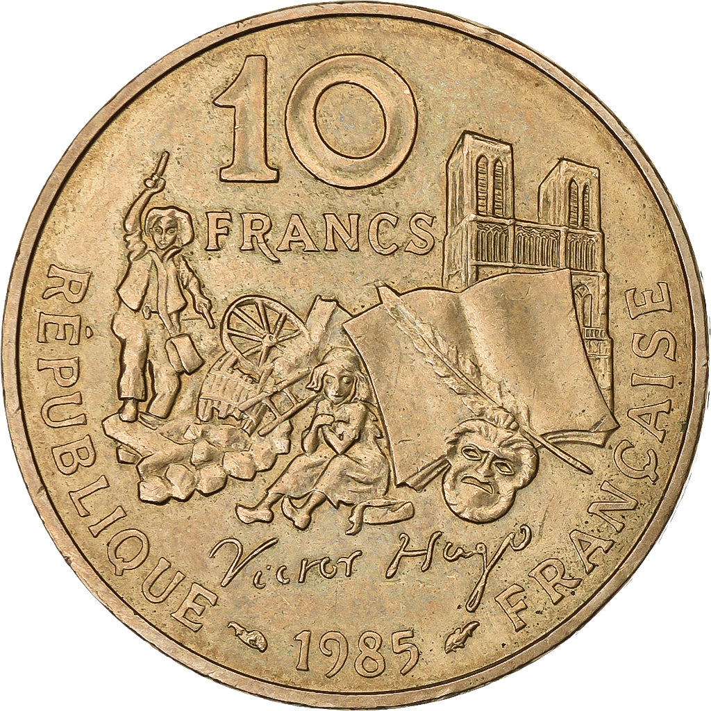 Frankreich, 10 Francs, Victor Hugo, 1985, Paris, Tranche A, Nickel-Bronze, VZ