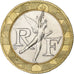 França, 10 Francs, Génie, 1988, Paris, Bimetálico, AU(55-58), Gadoury:827