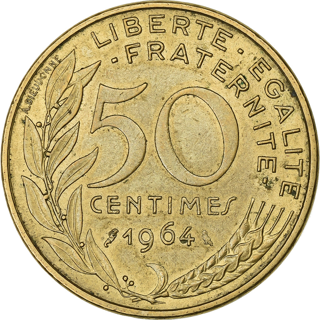 France, 50 Centimes, Marianne, 1964, Paris, Bronze-Aluminium, TTB+, Gadoury:427