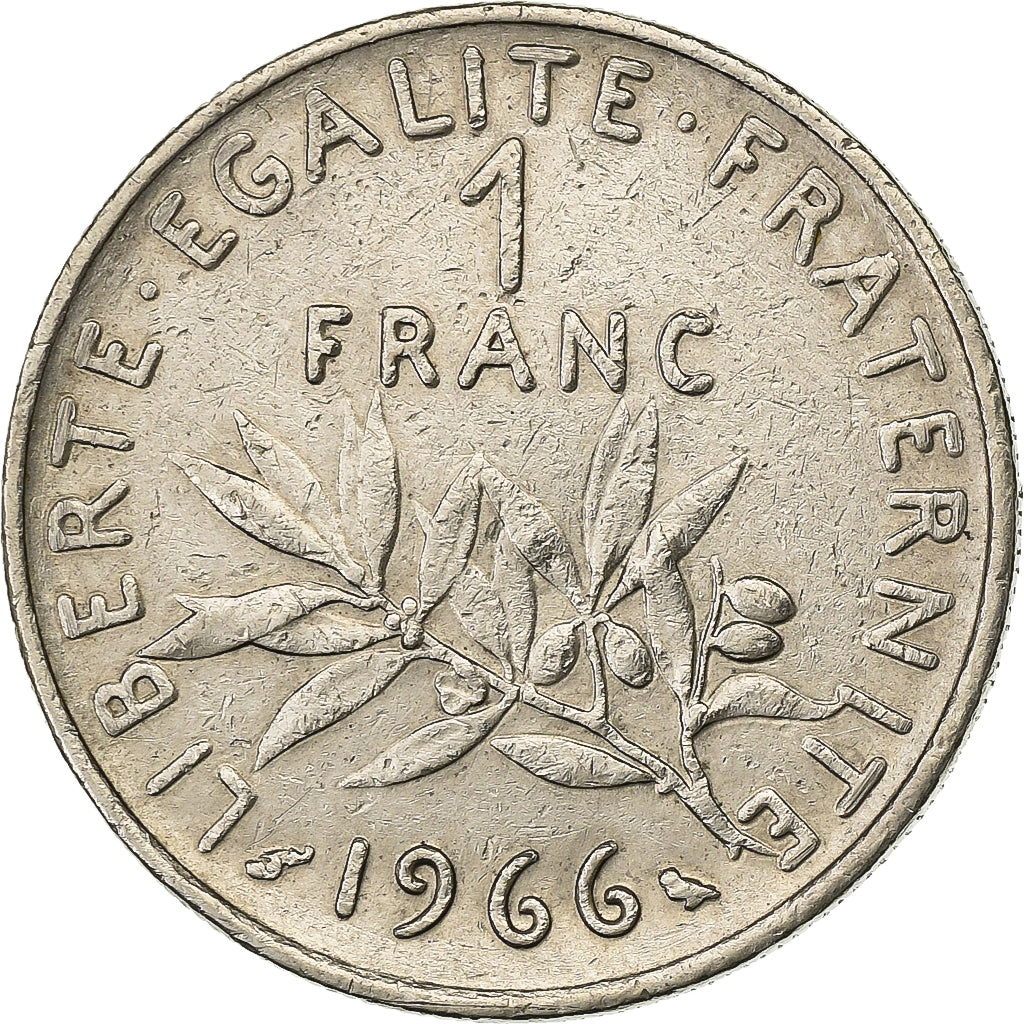 Francia, Franc, Semeuse, 1966, Paris, Nichel, BB, Gadoury:474, KM:925.1