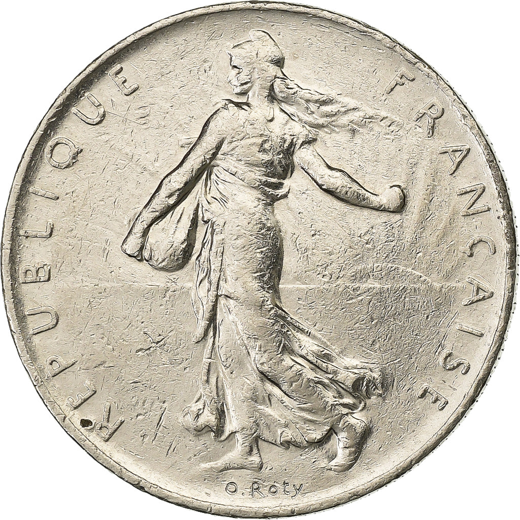 França, Franc, Semeuse, 1977, Paris, Níquel, EF(40-45), Gadoury:474, KM:925.1