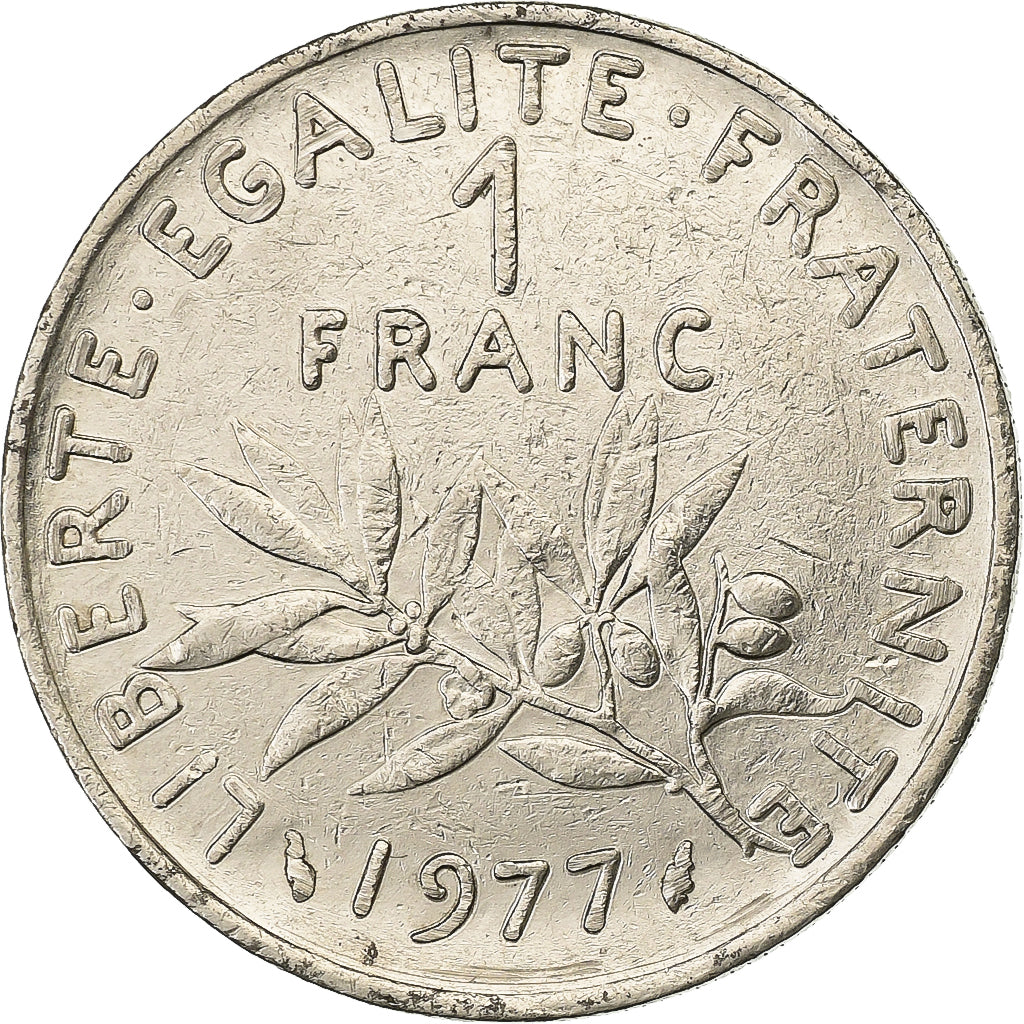 França, Franc, Semeuse, 1977, Paris, Níquel, EF(40-45), Gadoury:474, KM:925.1