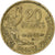 Francia, 20 Francs, Guiraud, 1950, Beaumont - Le Roger, Alluminio-bronzo, BB