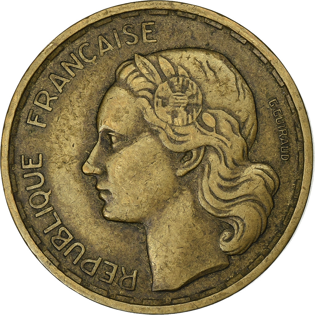 Francja, 20 Francs, Guiraud, 1950, Beaumont - Le Roger, Aluminium-Brąz