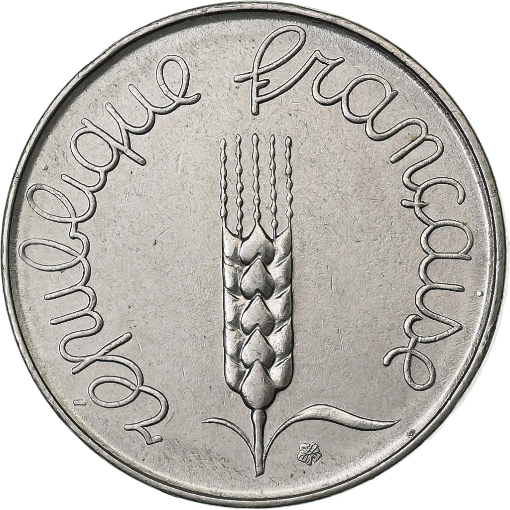 França, 5 Centimes, Épi, 1964, Paris, Aço Inoxidável, AU(50-53)