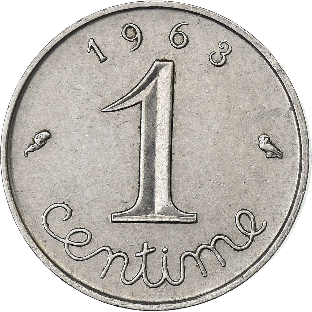 France, Centime, Épi, 1963, Paris, Acier inoxydable, TTB+, Gadoury:91, KM:928