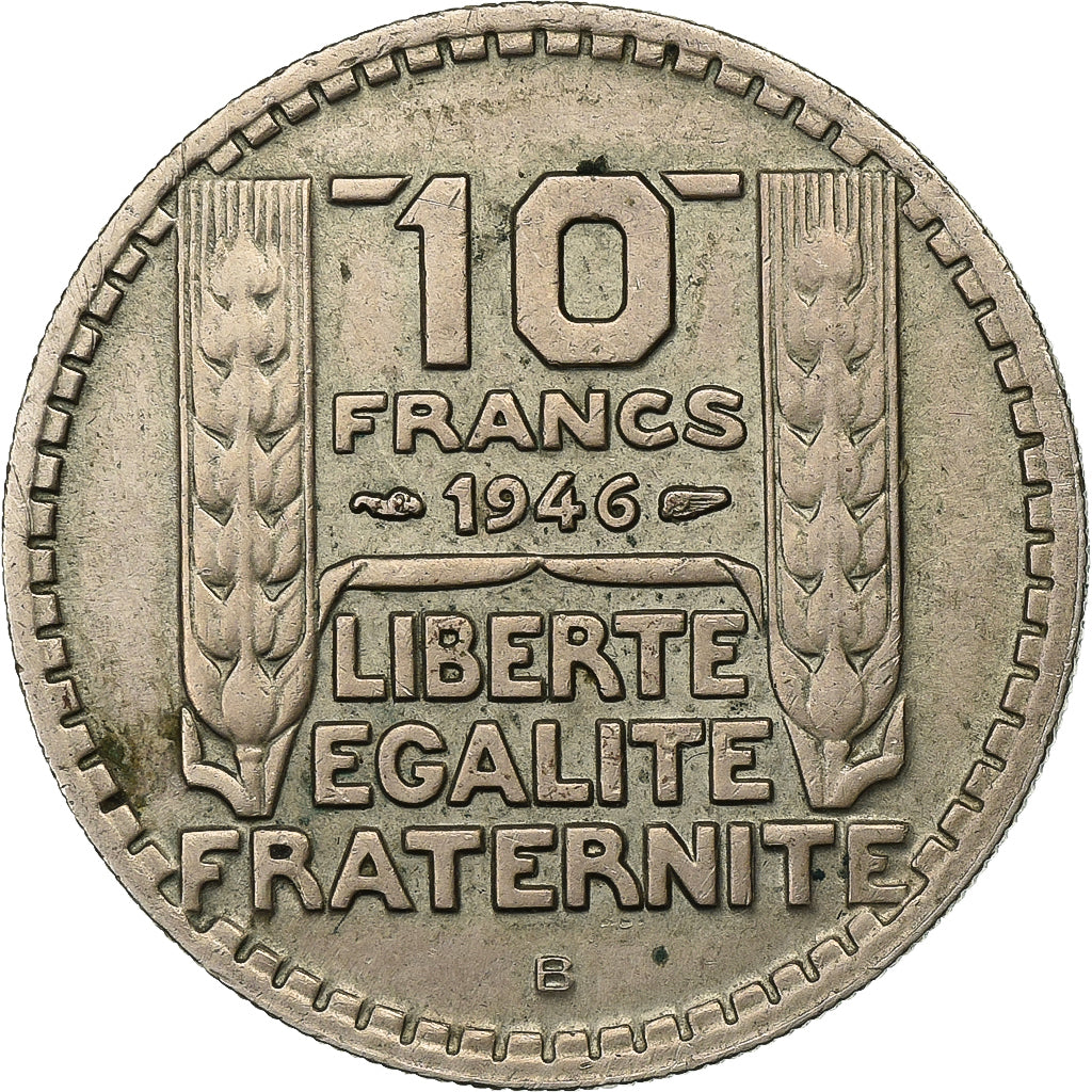 France, 10 Francs, Turin, 1946, Beaumont - Le Roger, Cupro-nickel, TTB