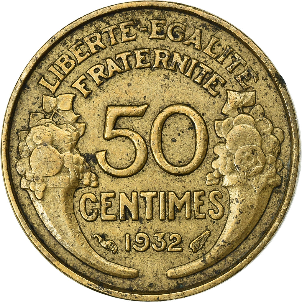 France, 50 Centimes, Morlon, 1932, Paris, Bronze-Aluminium, TTB, Gadoury:423