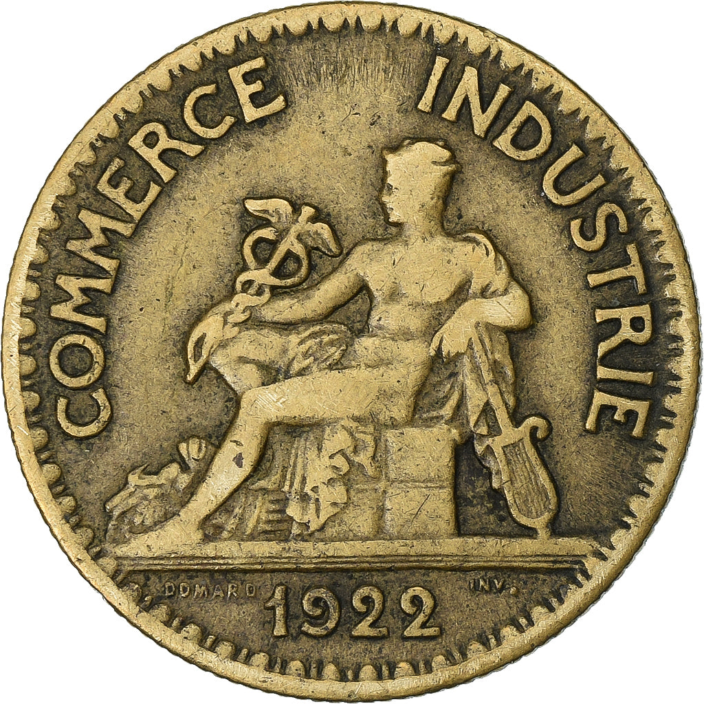 France, 50 Centimes, Chambre de commerce, 1922, Paris, Bronze-Aluminium, TTB