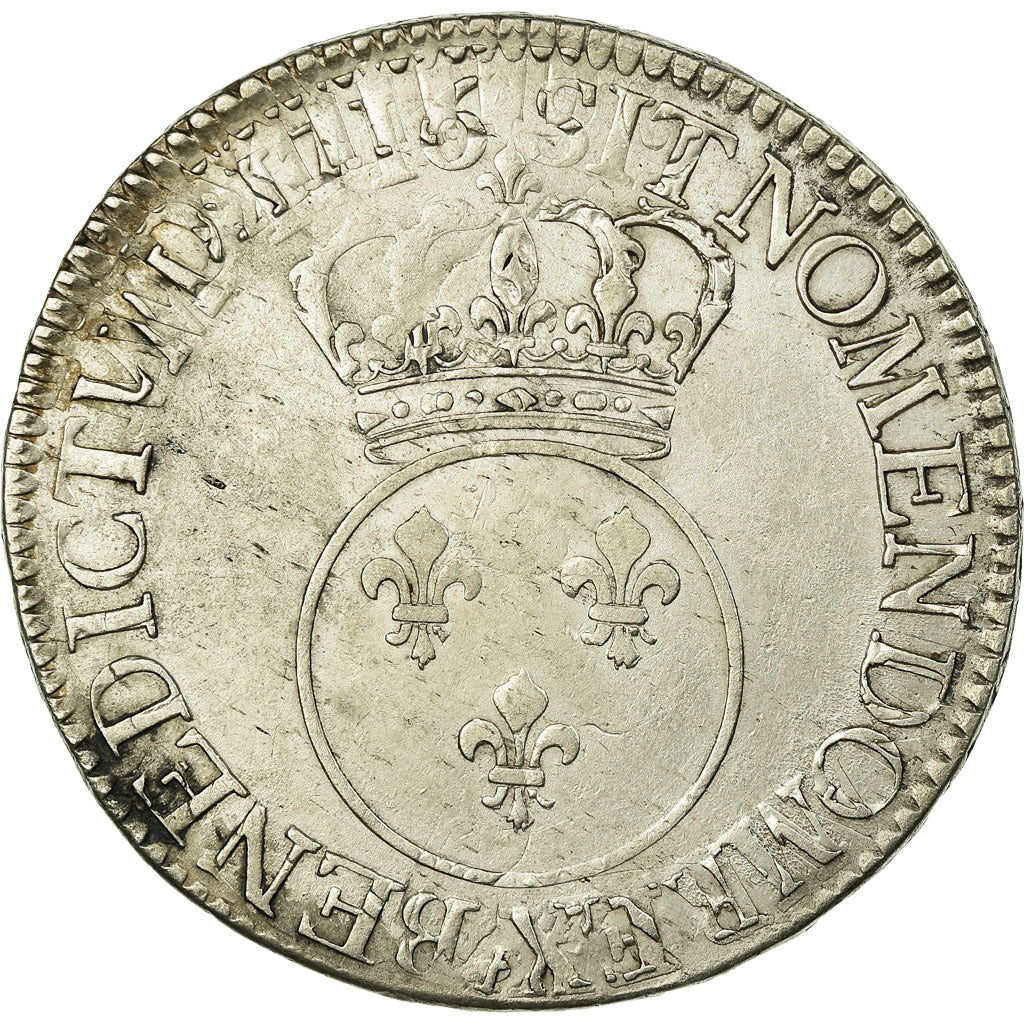 Francia, Louis XV, Ecu Vertugadin, 1716, Paris, Argento, MB+, Gadoury:317