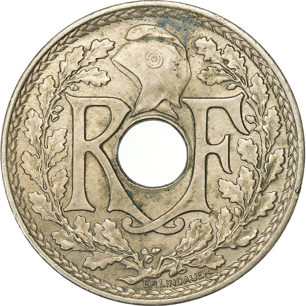 France, 25 Centimes, Lindauer, .1939., Paris, Nickel-Bronze, EF(40-45)