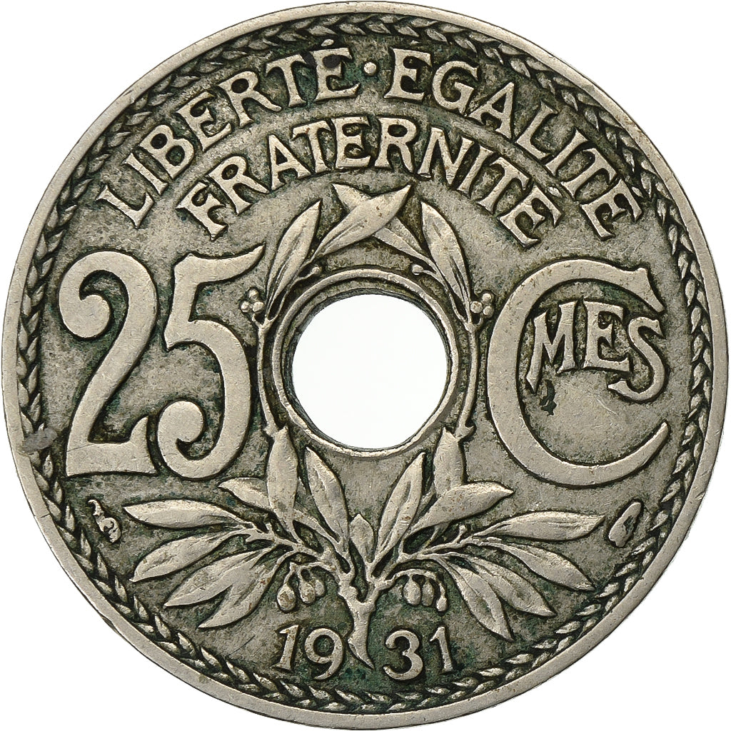 Frankreich, 25 Centimes, Lindauer, 1931, Paris, Kupfer-Nickel, SS, Gadoury:380
