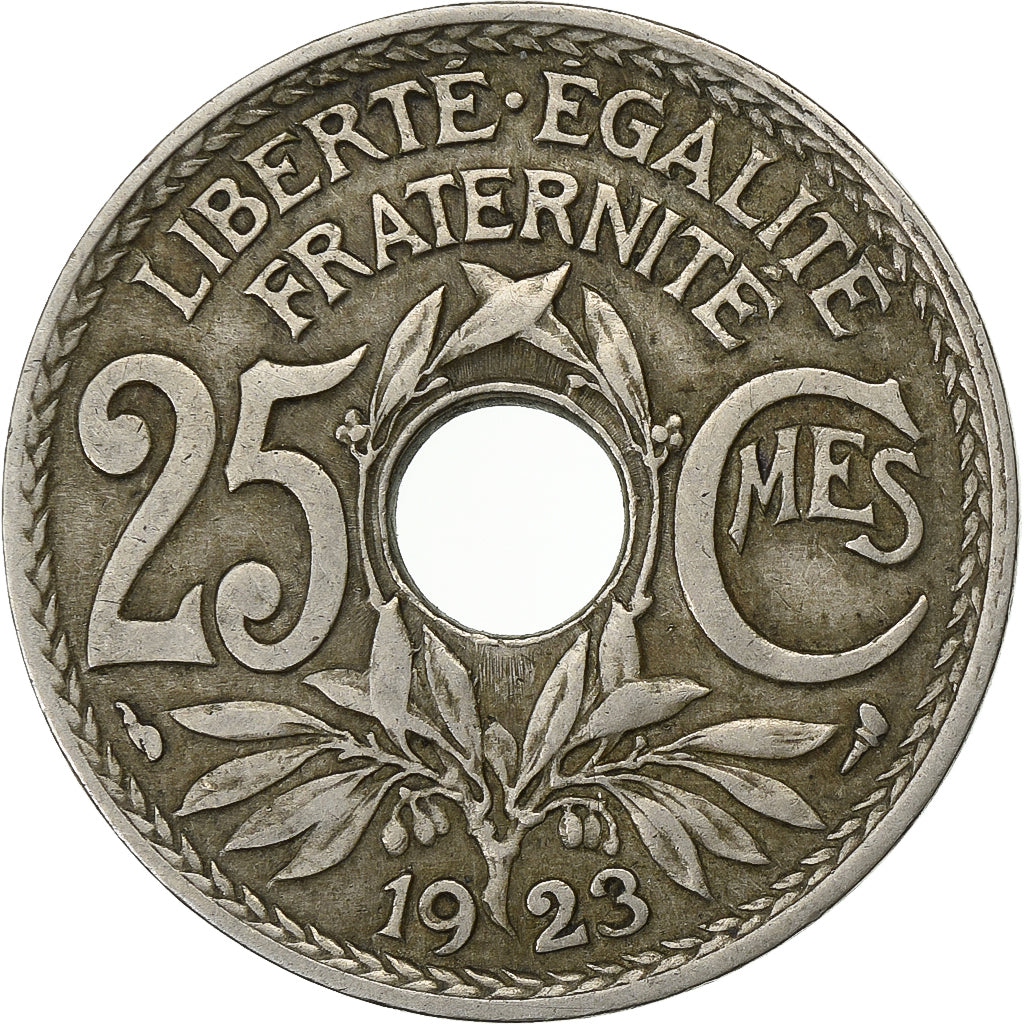 Frankreich, 25 Centimes, Lindauer, 1923, Paris, Kupfer-Nickel, SS, Gadoury:380