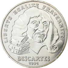 Francja, 100 Francs, Descartes, 1991, Paris, Srebro, AU(55-58), Gadoury:906
