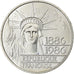 France, 100 Francs, Statue de la Liberté, 1986, Paris, Argent, SUP