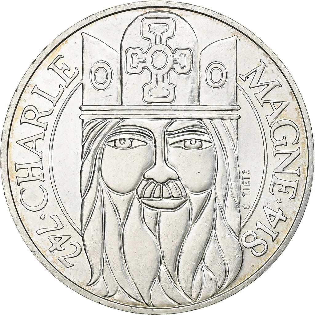 France, 100 Francs, Charlemagne, 1990, Paris, Argent, SUP, KM:982