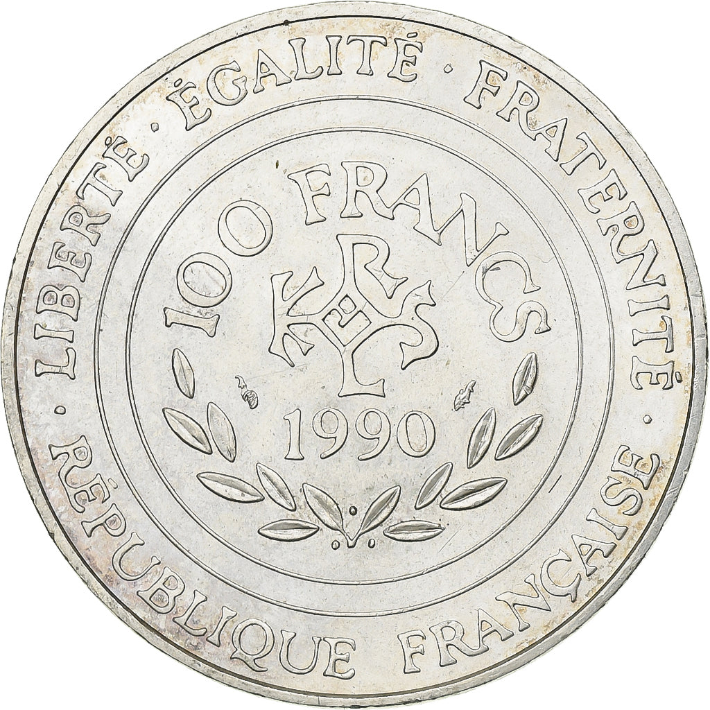 France, 100 Francs, Charlemagne, 1990, Paris, Argent, SUP, KM:982