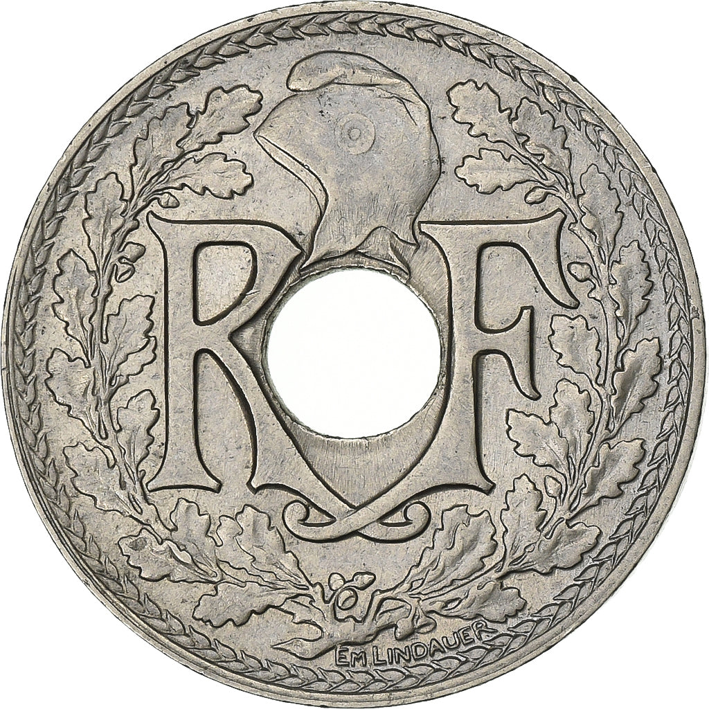 Francia, 25 Centimes, Lindauer, 1914, Paris, Souligné, Nichel, BB+