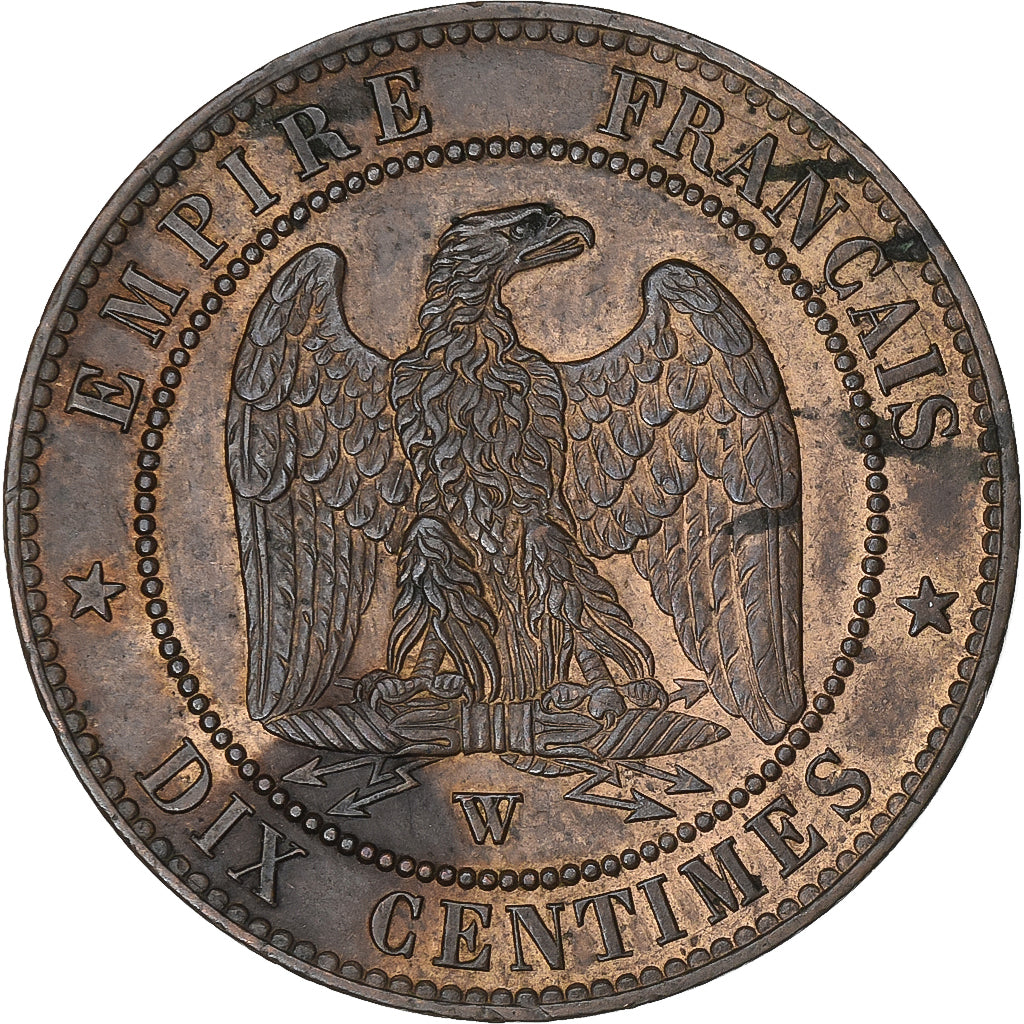 Frankreich, Napoleon III, 10 Centimes, 1856, Lille, Bronze, SS+, Gadoury:248