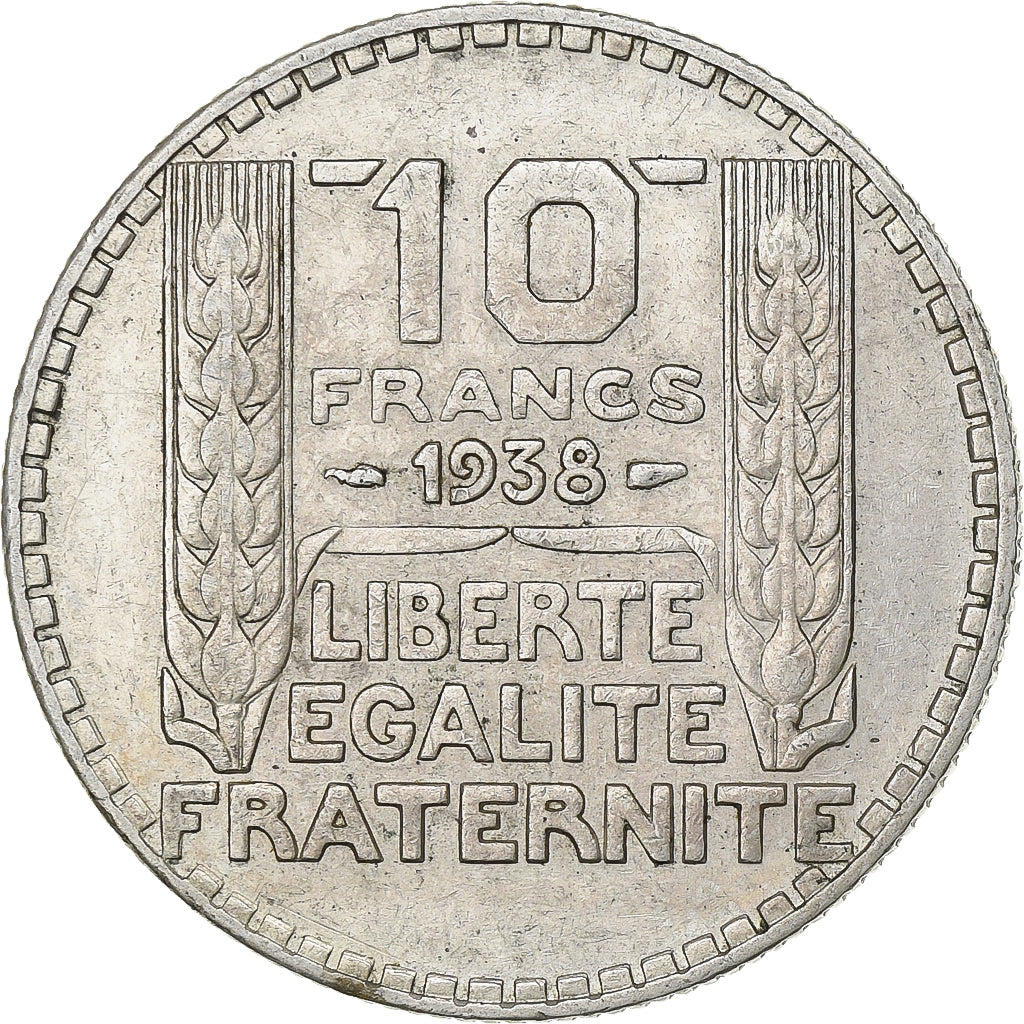 França, 10 Francs, Turin, 1838, Paris, Prata, AU(55-58), Gadoury:801, KM:878