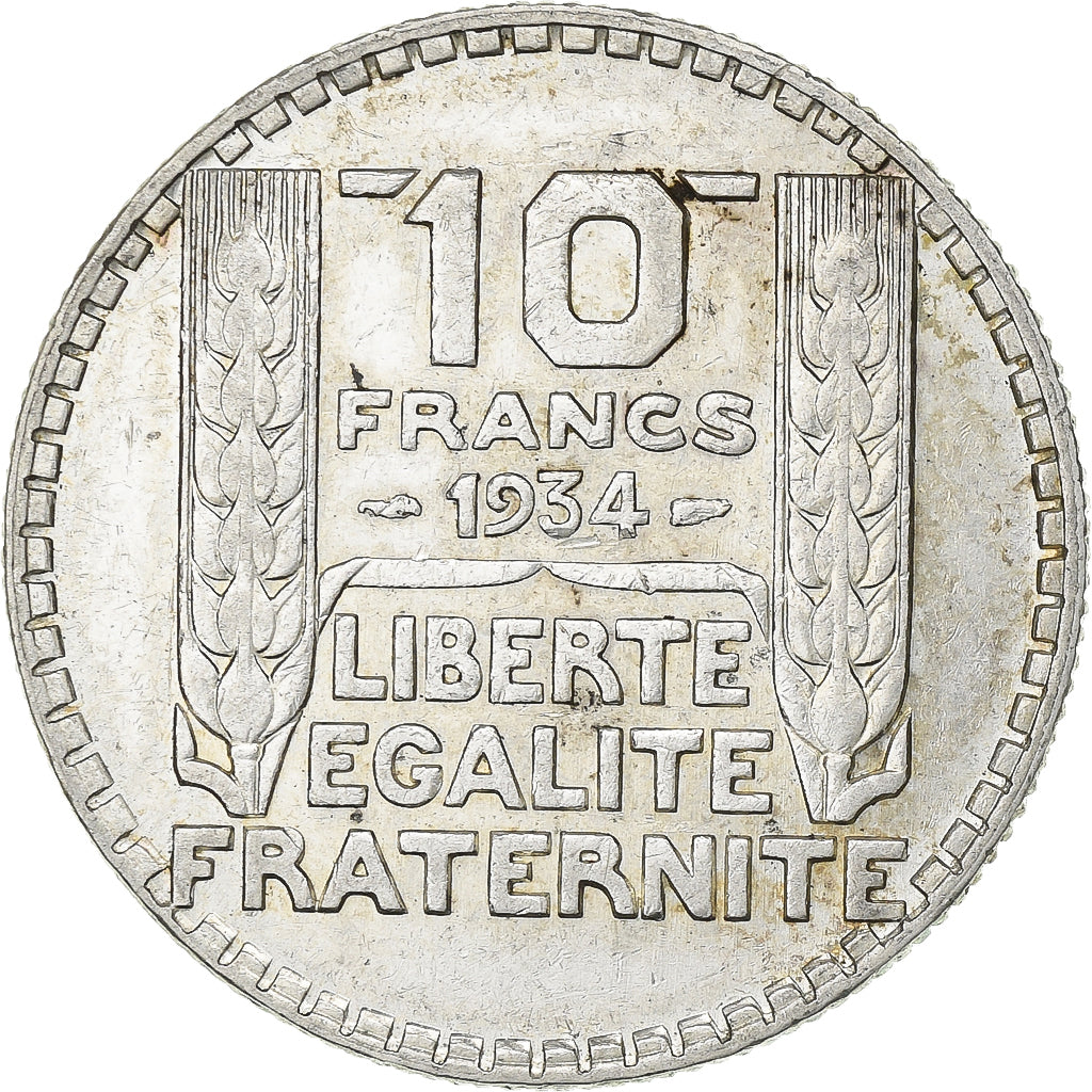 Frankreich, 10 Francs, Turin, 1934, Paris, Silber, VZ, Gadoury:801, KM:878