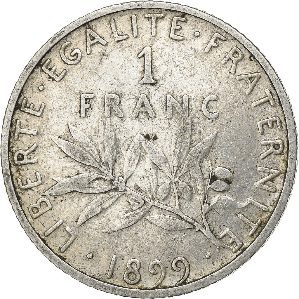 Francia, Franc, Semeuse, 1899, Paris, Argento, BB, Gadoury:467, KM:844.1