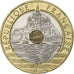 France, 20 Francs, Mont Saint Michel, 1992, Paris, Tri-Metallic, SUP