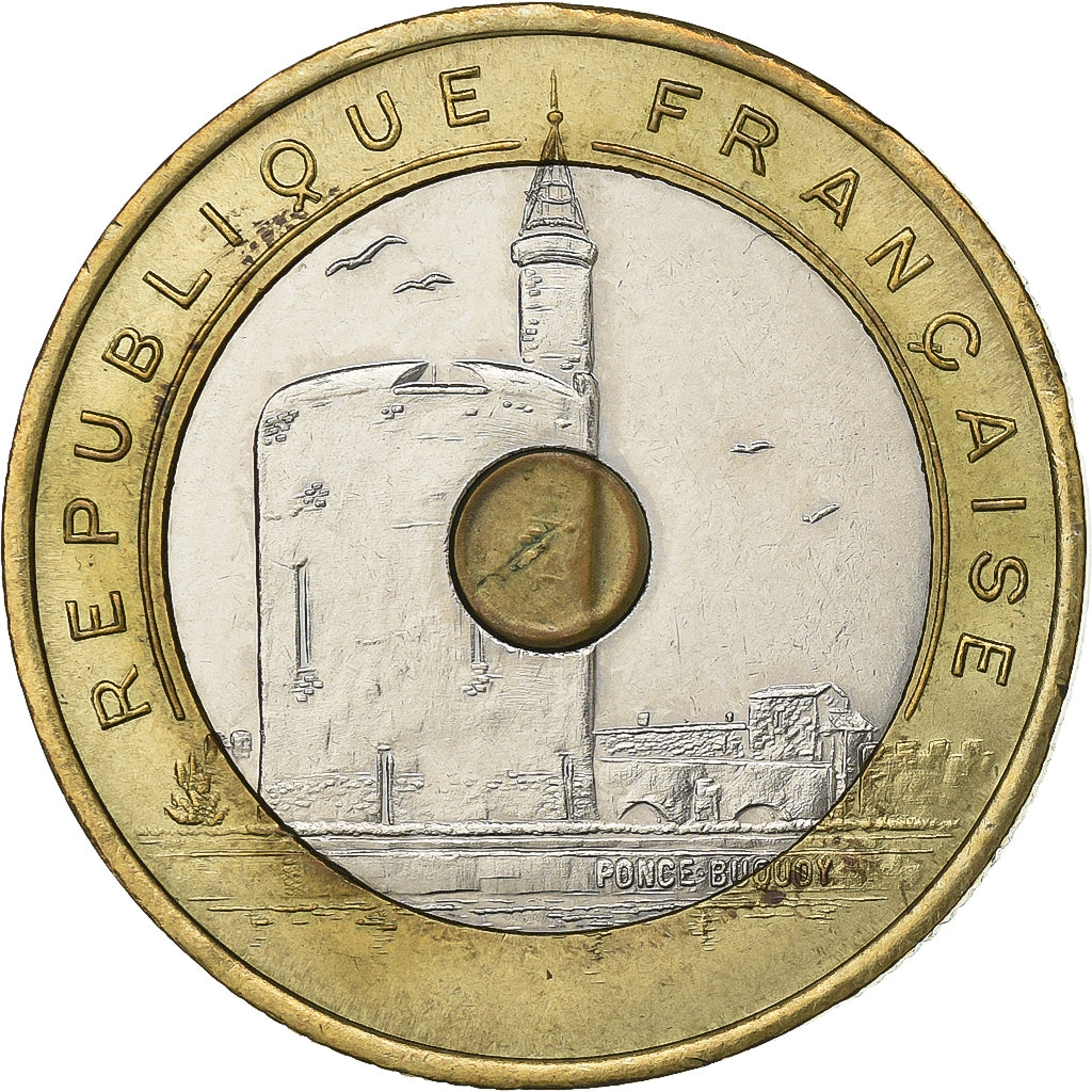 Francia, 20 Francs, Jeux Méditerranéens, 1993, Paris, Tri-metallico, SPL-