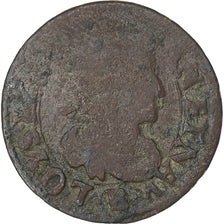 Frankreich, Louis XIV, Liard de France, 1694, Rouen, Kupfer, SGE, Gadoury:80