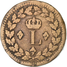 França, Louis XVIII, Decime, 1814, Strasbourg, Bronze, VF(30-35), Gadoury:196a