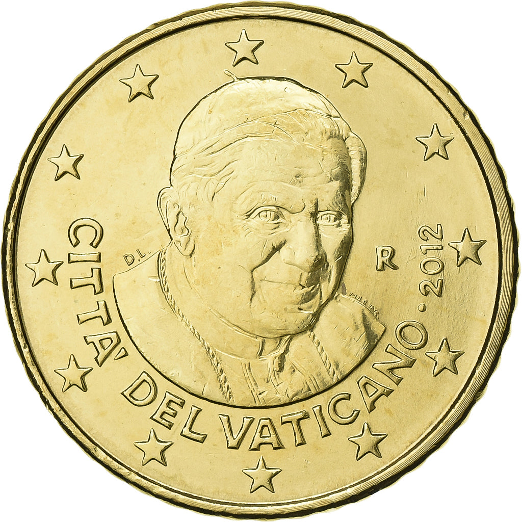 Vatican, Benedict XVI, 50 Euro Cent, 2012, Rome, Brass, MS(65-70), KM:387