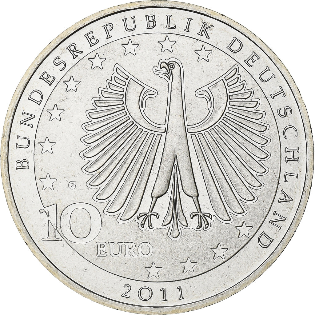 Duitsland, 10 Euro, Proof, 2011, Karlsruhe, Zilver, FDC, KM:295