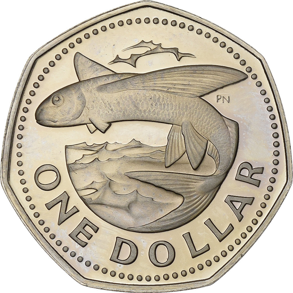 Barbados, Dollar, 1973, Franklin Mint, BE, Cobre - níquel, FDC, KM:14.1