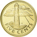 Barbados, 5 Cents, 1973, Franklin Mint, BE, Latón, FDC, KM:11