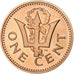Barbados, Cent, 1973, Franklin Mint, BE, Bronze, MS(65-70), KM:10