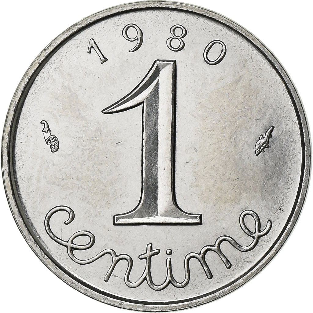 France, Centime, Épi, 1980, Paris, Acier inoxydable, FDC, Gadoury:91, KM:928