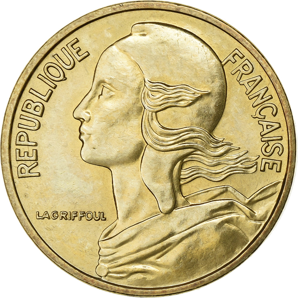 França, 5 Centimes, Marianne, 1980, Paris, Alumínio-Bronze, MS(65-70)