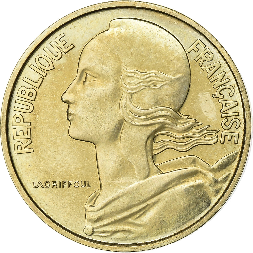 Frankreich, 10 Centimes, Marianne, 1973, Paris, Chouette, Aluminum-Bronze, STGL