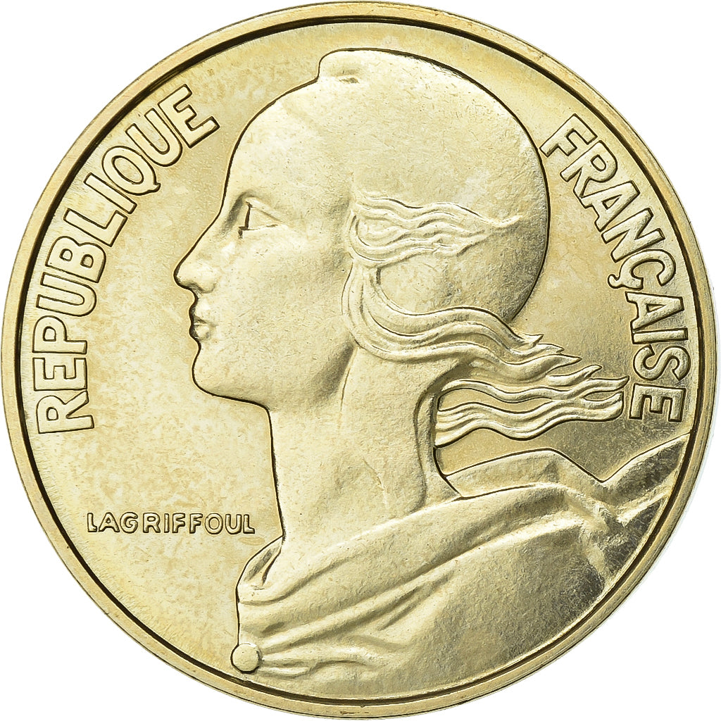 Francia, 20 Centimes, Marianne, 1973, Paris, Chouette, Aluminio - bronce, FDC