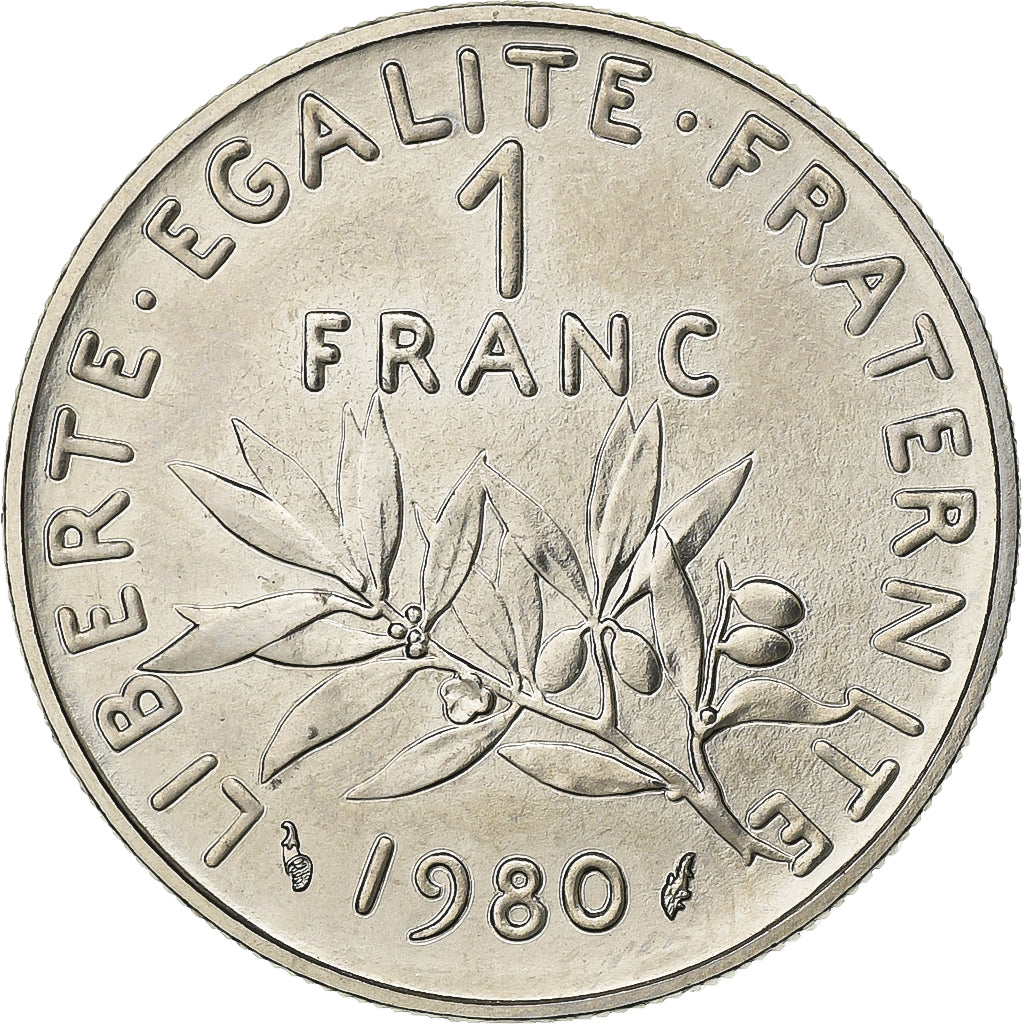 Frankrijk, Franc, Semeuse, 1980, Paris, Nickel, FDC, Gadoury:474, KM:925.1