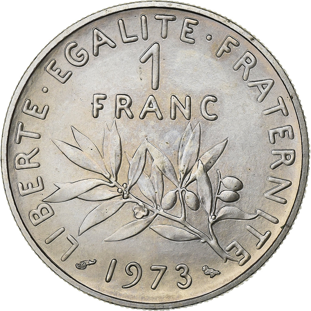 França, Franc, Semeuse, 1973, Paris, Coruja, Níquel, MS(65-70), Gadoury:474
