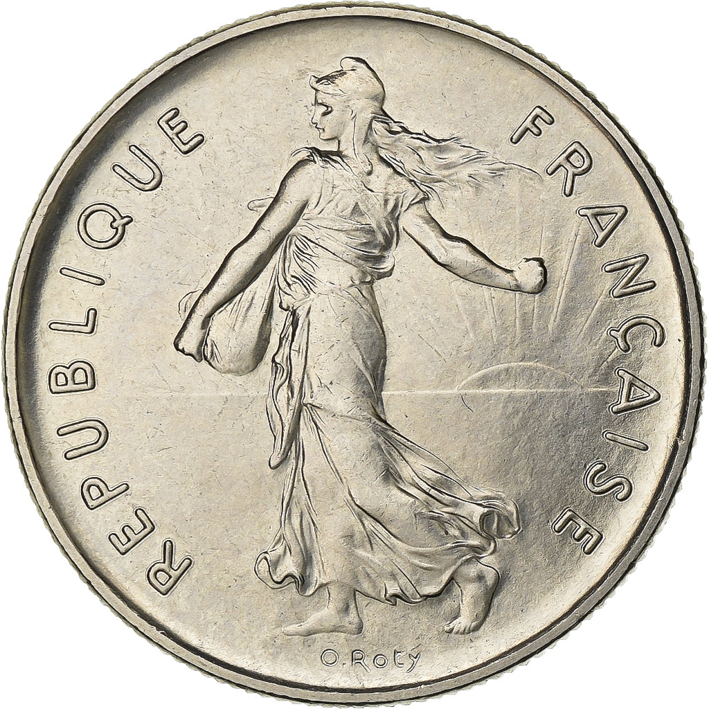 France, 5 Francs, Semeuse, 1973, Paris, Chouette, Nickel Clad Copper-Nickel